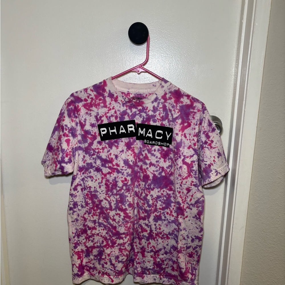 Pink and Purple Short Sleeve Tie-Dye T-Shirt